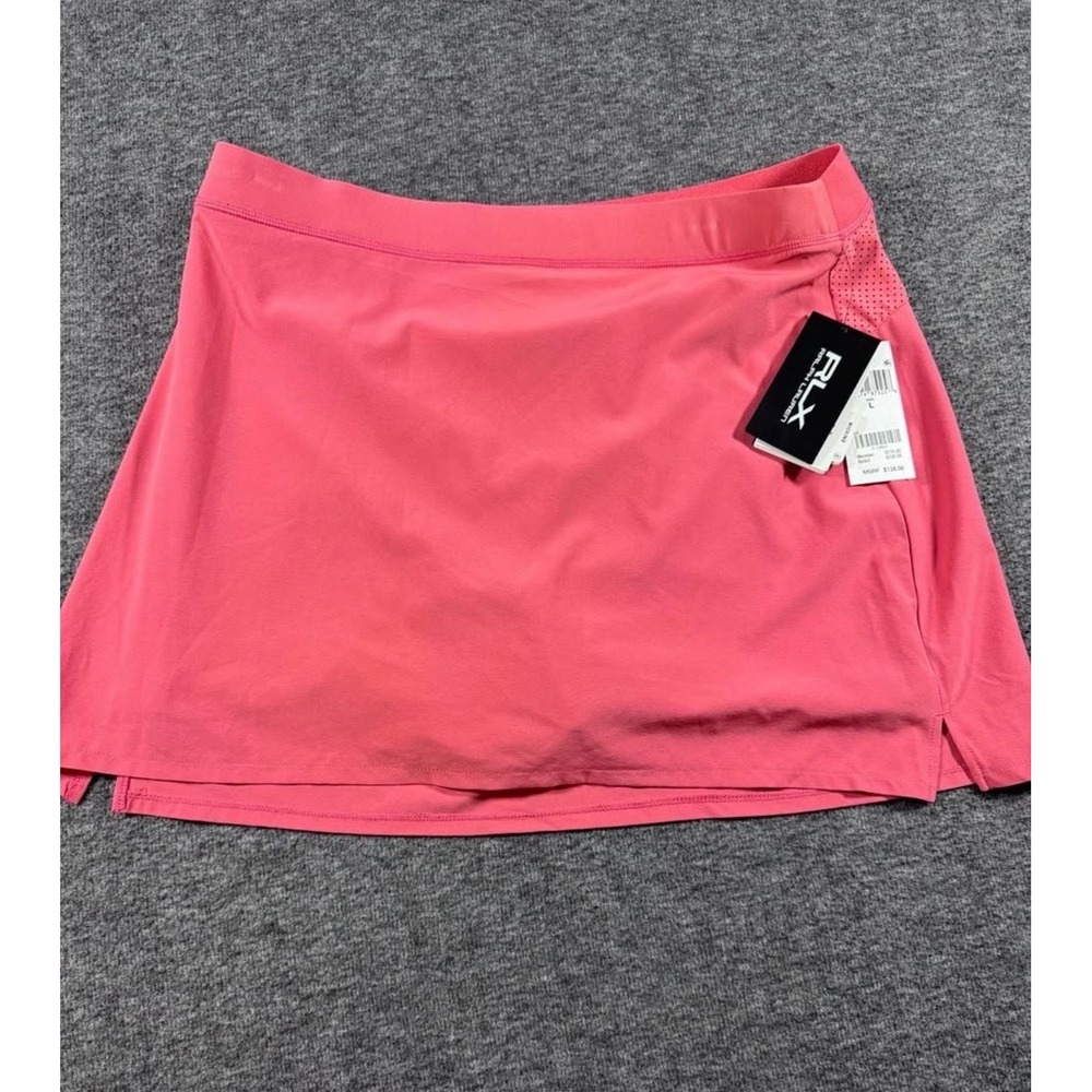 RLX Ralph Lauren Pink Golf Skort Womens Large Wicking Performance Skirt NWT